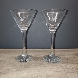 2 Grey Goose martini glasses